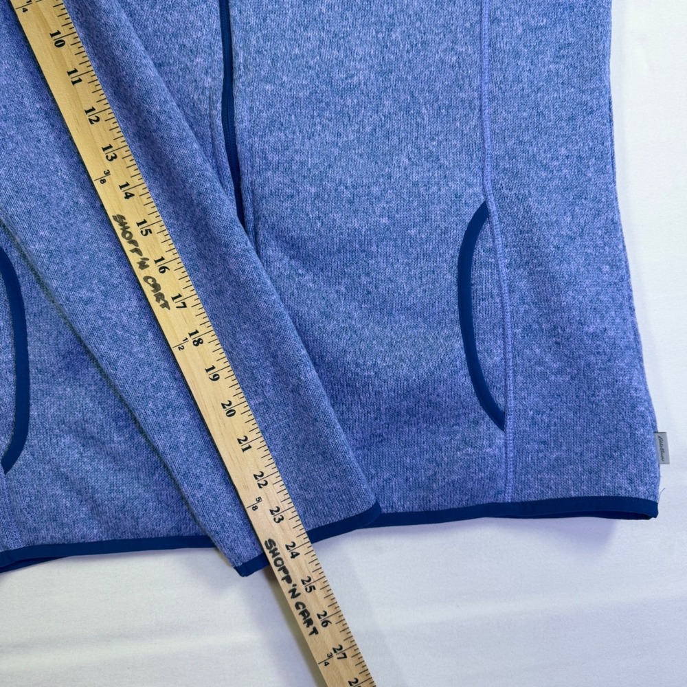 Eddie Bauer Womens Medium‎ M Blue Sweater Fleece Jacket Full Zip Periwinkle Marl - Picture 13 of 14